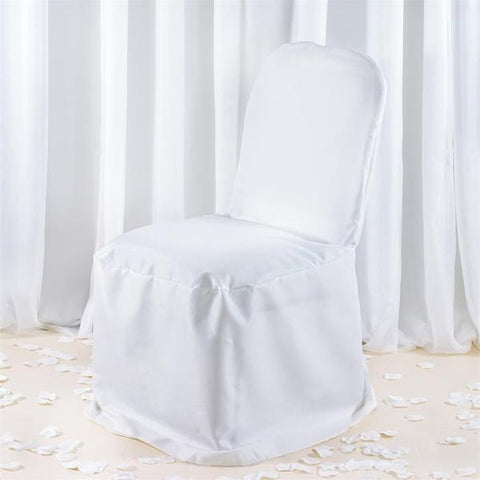 White Premium Polyester Folding Chair Cover