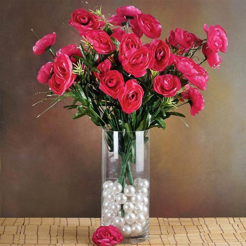 Ranunculus Silk Flowers - Fuchsia