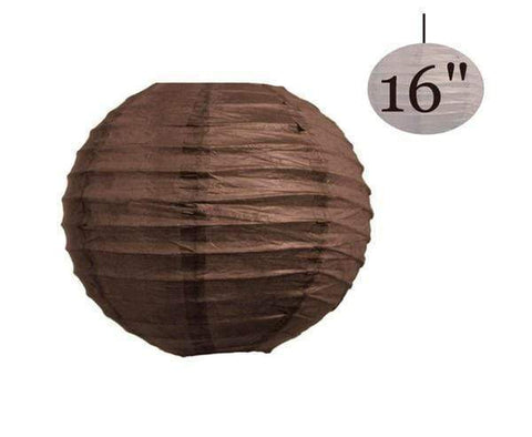 12 pcs 16 inch Chocolate Brown Paper Lanterns
