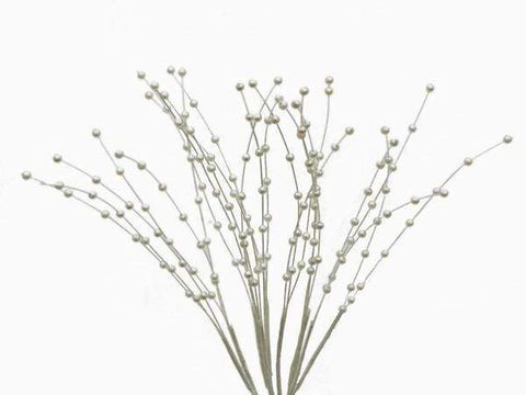144 pcs White Beaded Pearl Spray