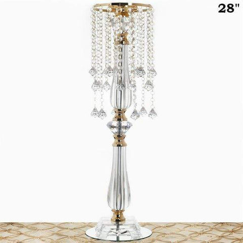 28" tall Faux Crystals Wedding Centerpiece