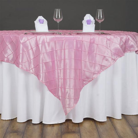 85 inch Pintuck Fancy Overlay - Pink