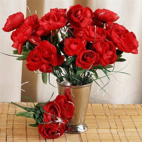 84 pcs Red Silk Camellia Flowers