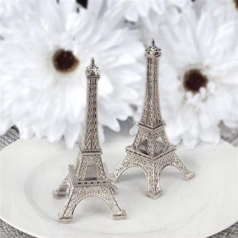 6 inch Silver Eiffel Tower Centerpiece