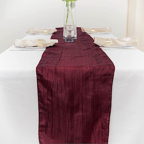 12x108 in Crinkled Accordion Taffeta Table Runners