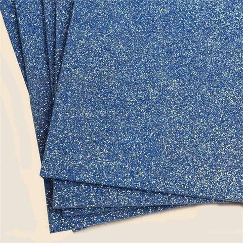 10 pcs 9.5" x 12" Blue Glittered Top Foam Sheets
