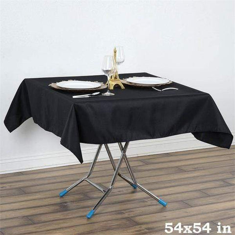 54 x 54 inch Black Square Premium Polyester 