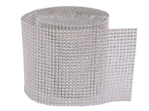 4.5" x 30 feet Silver Diamond Roll