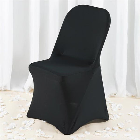 Black Premium Spandex Folding Flat Chair Cover