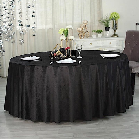 120 in Round Premium Velvet Tablecloth