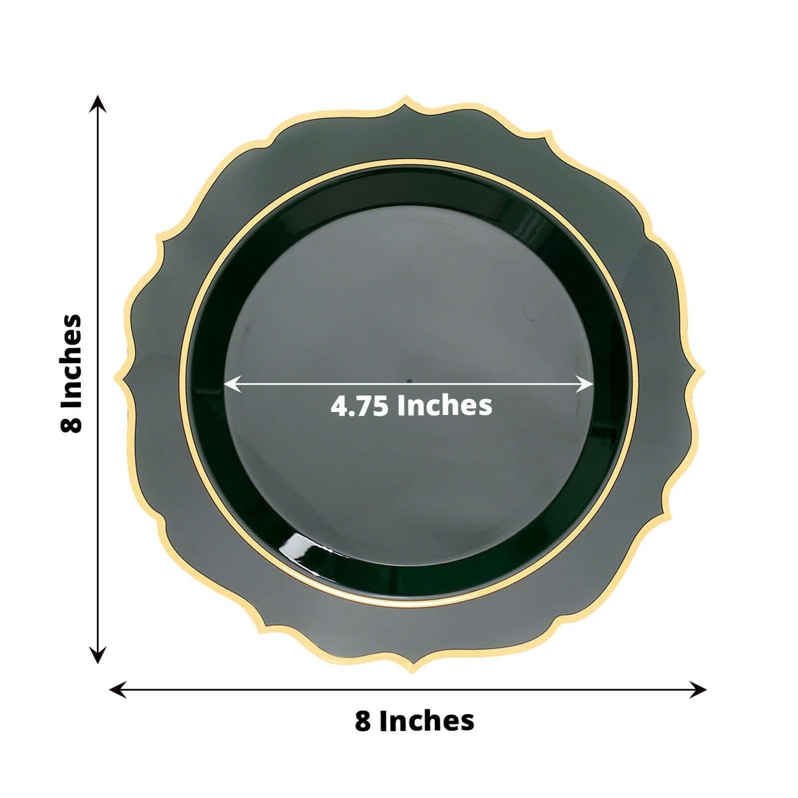 10 pcs 8 in Disposable White Plastic Dessert Plates