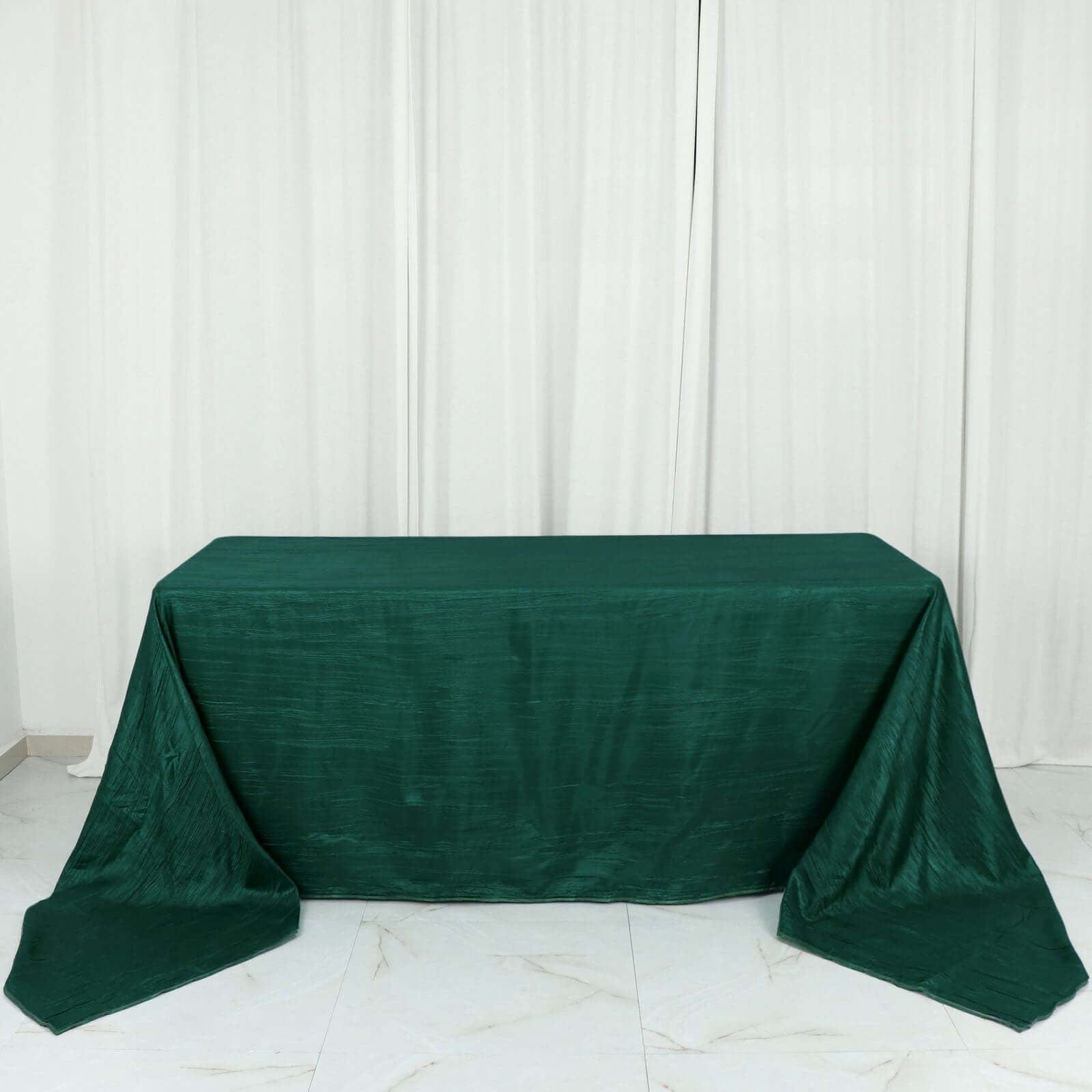 90x156 in Metallic Crinkled Taffeta Rectangular Tablecloth