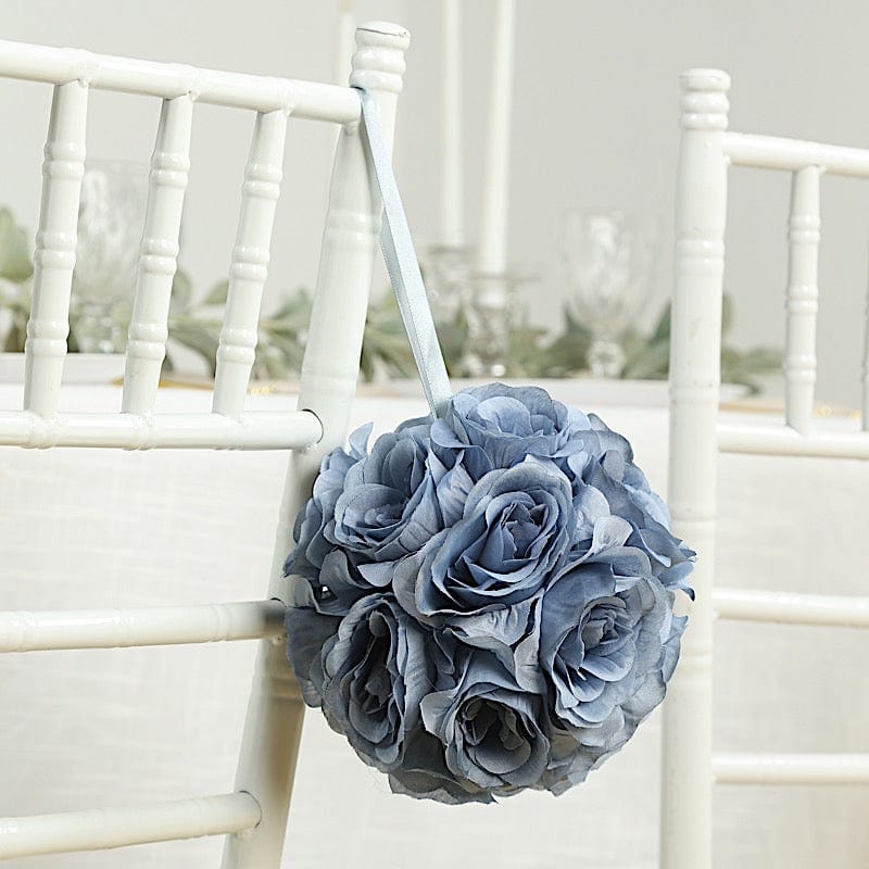 2 pcs 7 in wide Roses Kissing Flower Balls