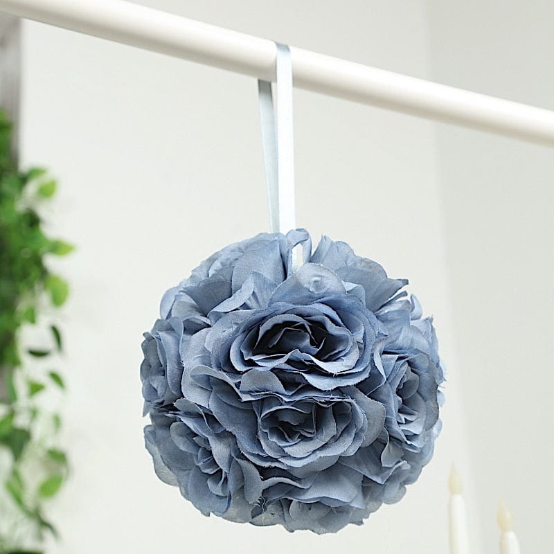 2 pcs 7 in wide Roses Kissing Flower Balls