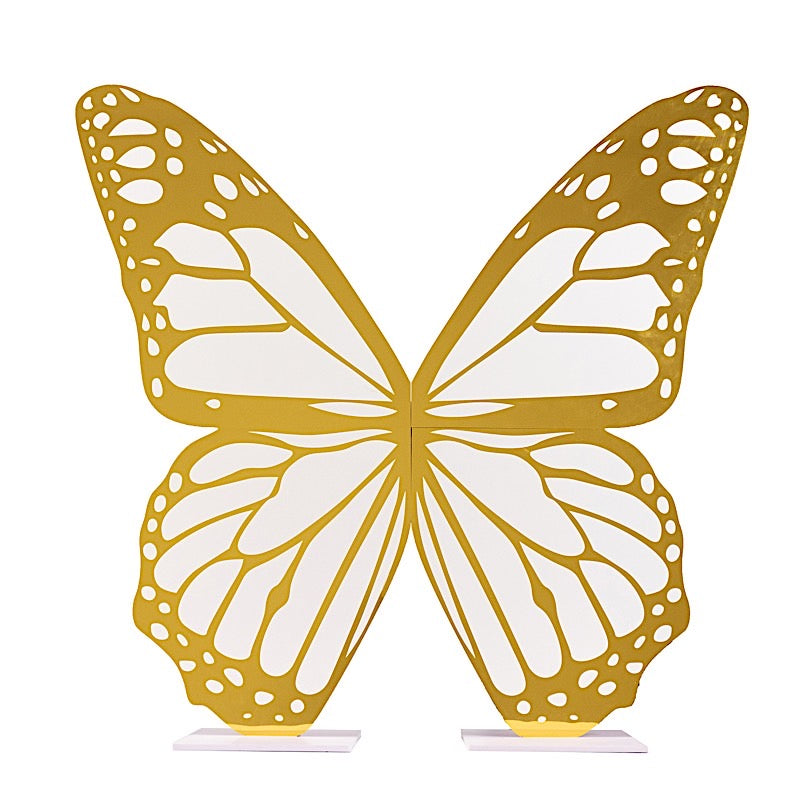 3 feet Gold and White Large Butterfly Party Props Decor