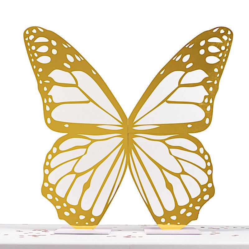 3 feet Gold and White Large Butterfly Party Props Decor