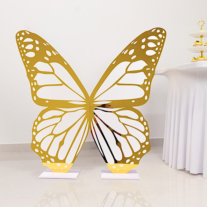 3 feet Gold and White Large Butterfly Party Props Decor