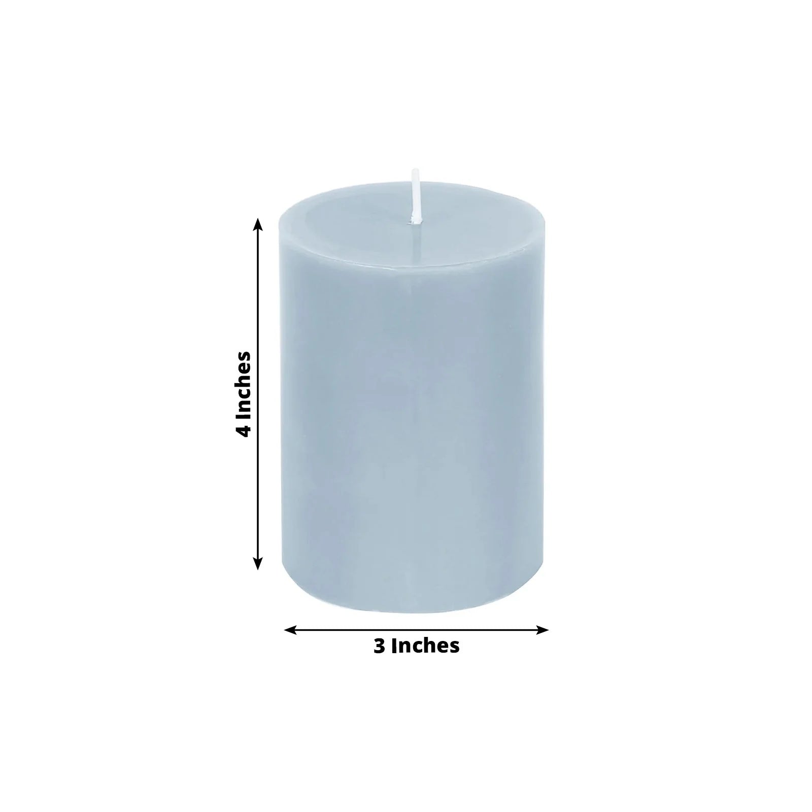 12 Dripless Round Unscented Pillar Candles