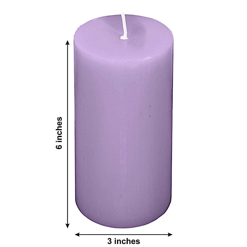 6 Dripless 3x6 in Round Unscented Pillar Candles