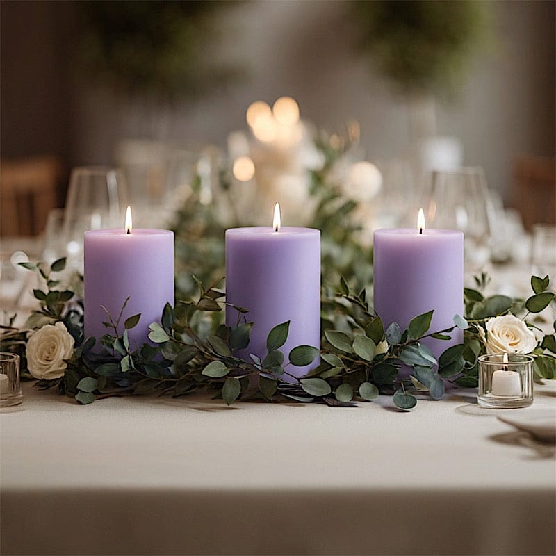 6 Dripless 3x6 in Round Unscented Pillar Candles