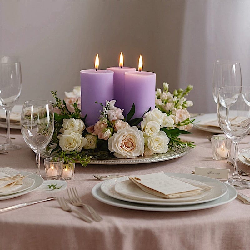 6 Dripless 3x6 in Round Unscented Pillar Candles