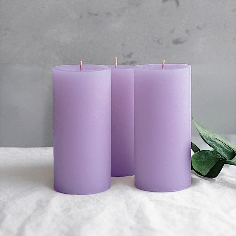6 Dripless 3x6 in Round Unscented Pillar Candles