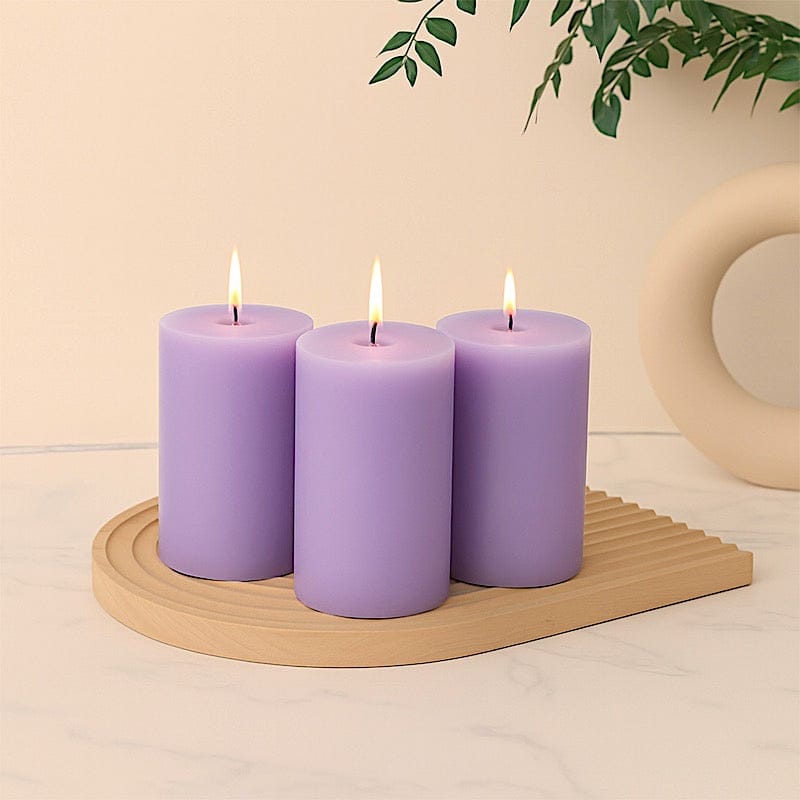 6 Dripless 3x6 in Round Unscented Pillar Candles