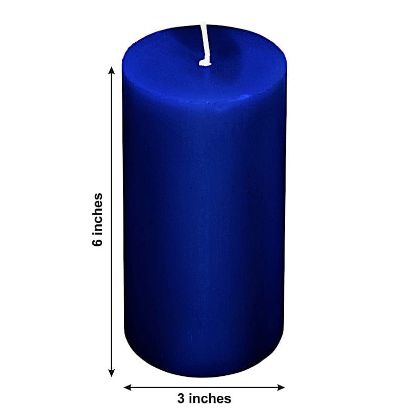 6 Dripless 3x6 in Round Unscented Pillar Candles