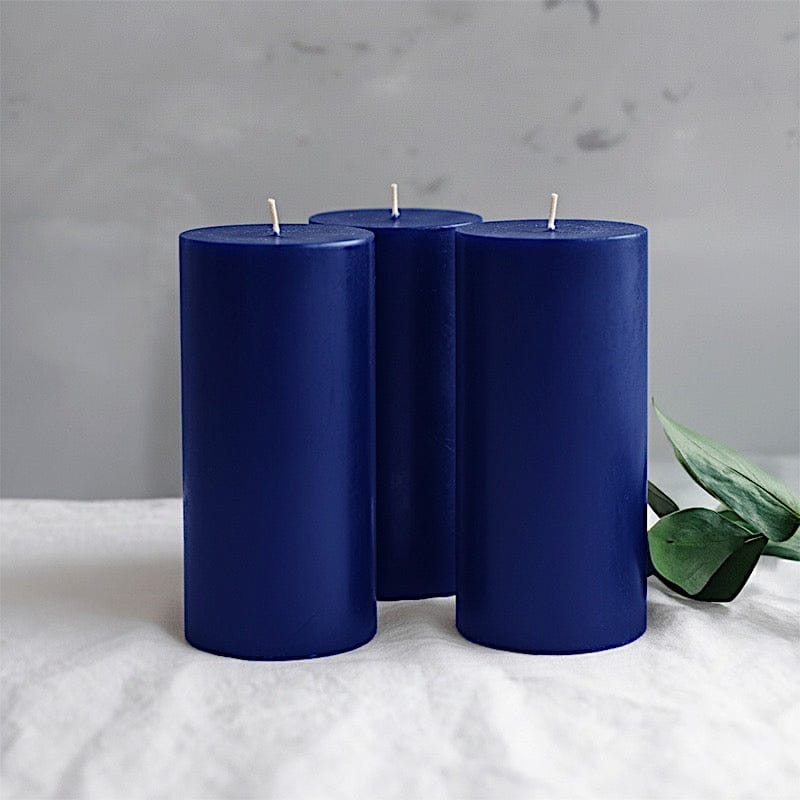 6 Dripless 3x6 in Round Unscented Pillar Candles