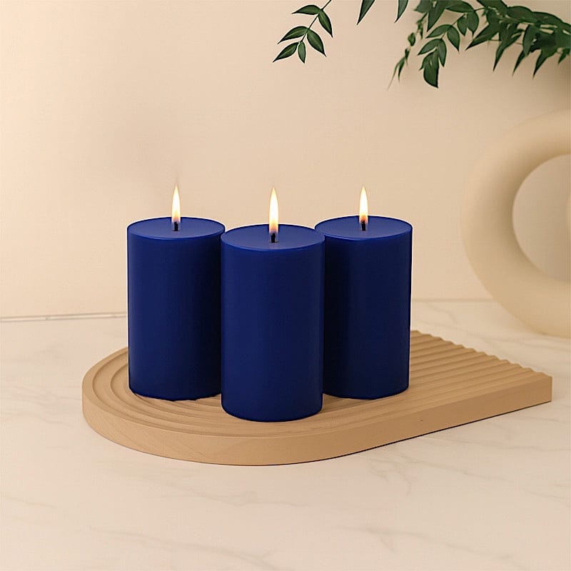 6 Dripless 3x6 in Round Unscented Pillar Candles
