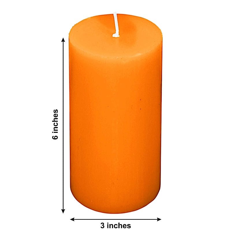 6 Dripless 3x6 in Round Unscented Pillar Candles