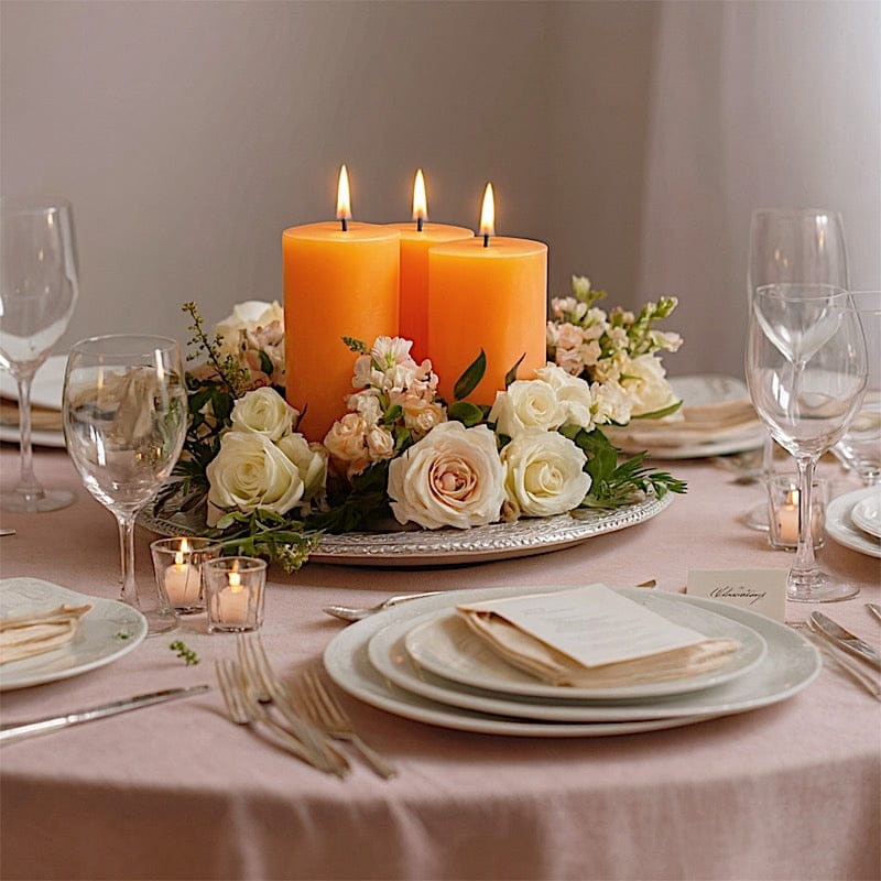 6 Dripless 3x6 in Round Unscented Pillar Candles