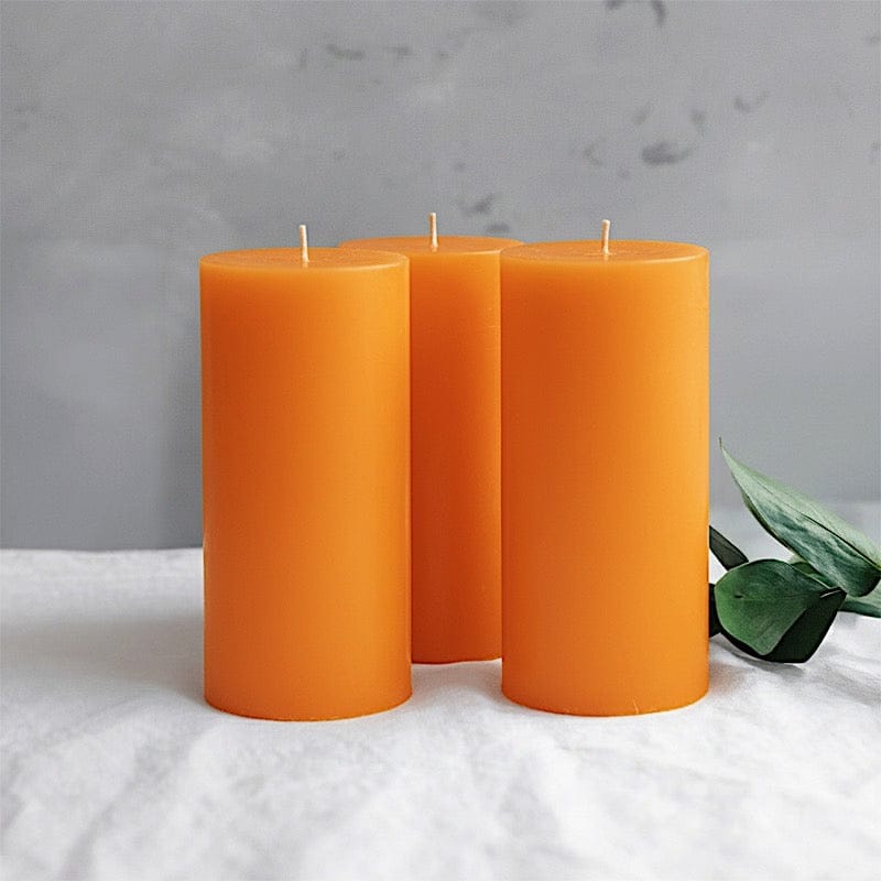 6 Dripless 3x6 in Round Unscented Pillar Candles