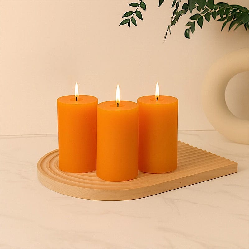 6 Dripless 3x6 in Round Unscented Pillar Candles