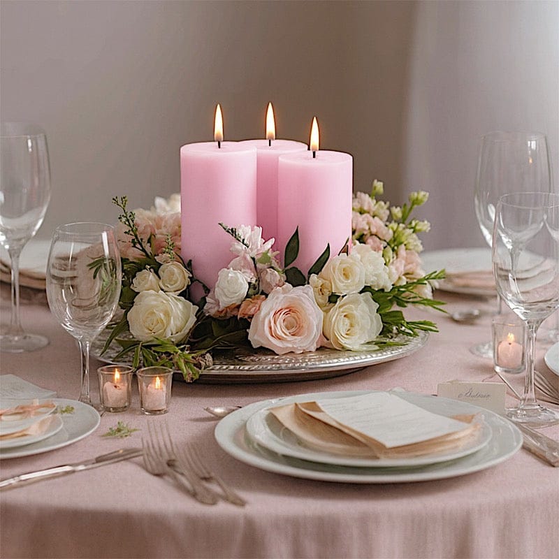 6 Dripless 3x6 in Round Unscented Pillar Candles