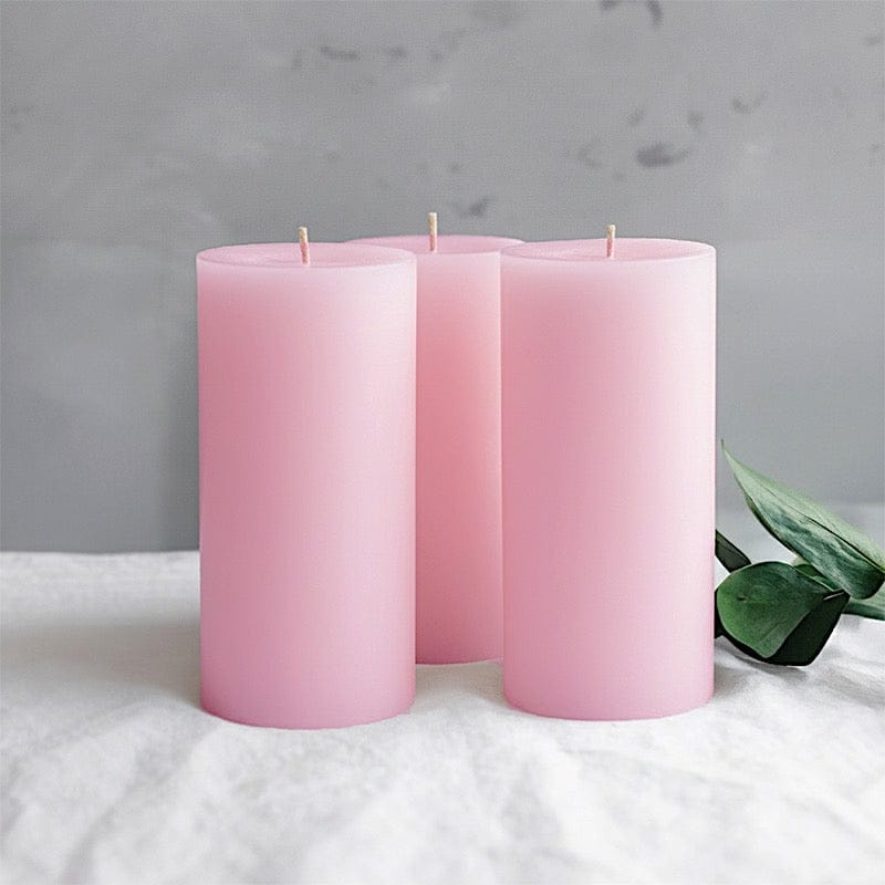 6 Dripless 3x6 in Round Unscented Pillar Candles