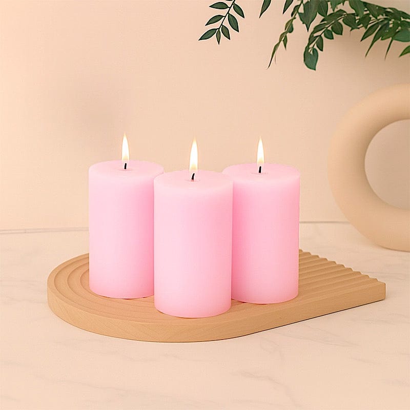 6 Dripless 3x6 in Round Unscented Pillar Candles