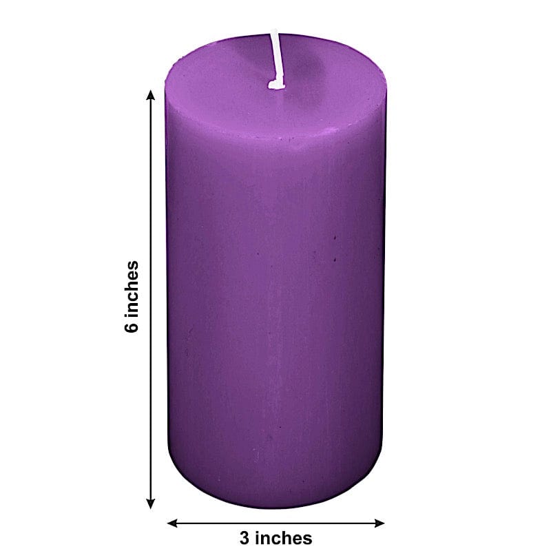 6 Dripless 3x6 in Round Unscented Pillar Candles