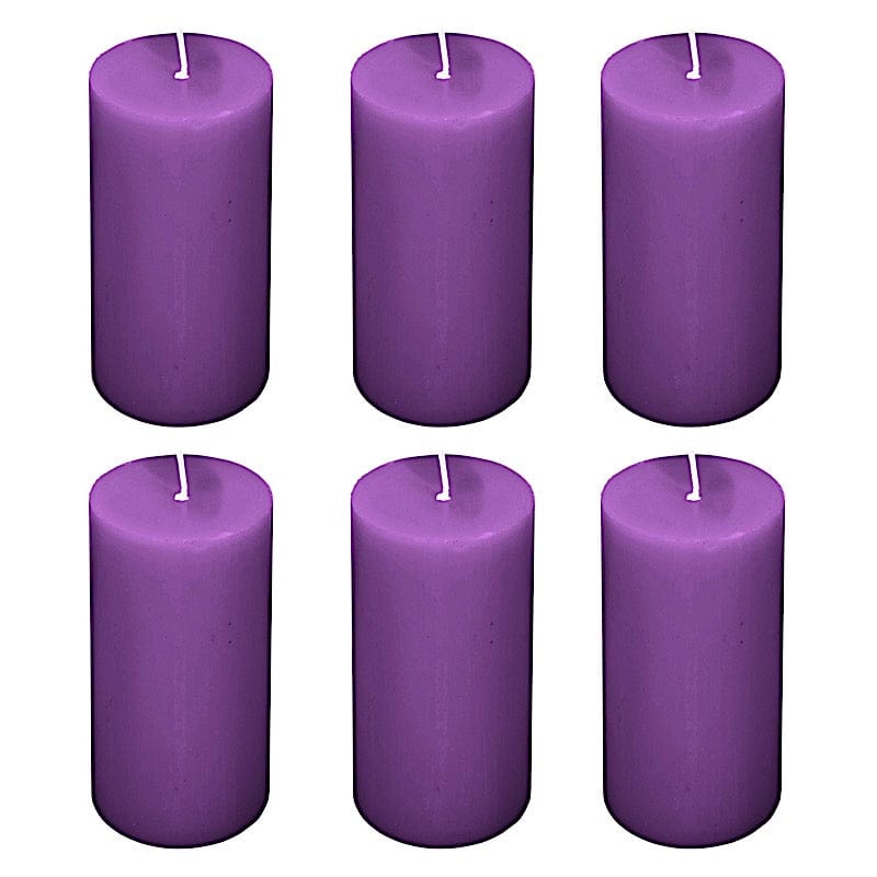 6 Dripless 3x6 in Round Unscented Pillar Candles