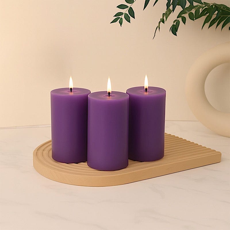 6 Dripless 3x6 in Round Unscented Pillar Candles