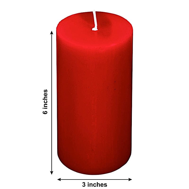 6 Dripless 3x6 in Round Unscented Pillar Candles