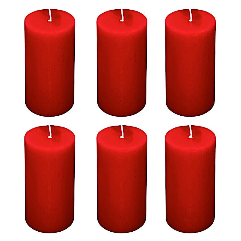 6 Dripless 3x6 in Round Unscented Pillar Candles
