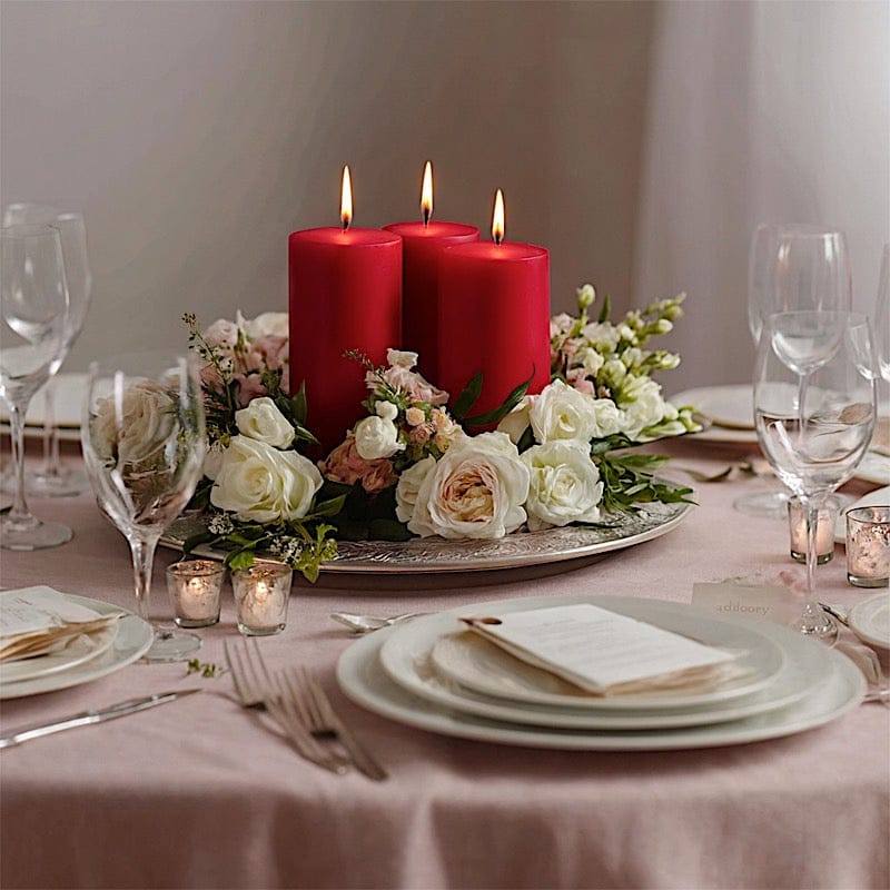 6 Dripless 3x6 in Round Unscented Pillar Candles