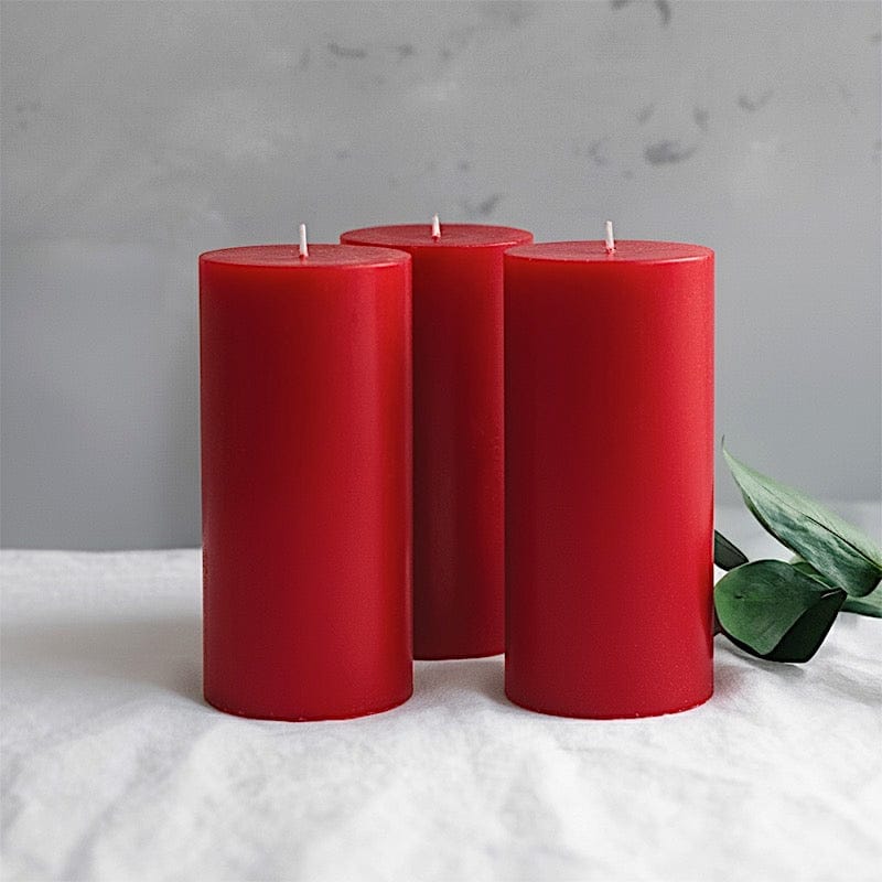 6 Dripless 3x6 in Round Unscented Pillar Candles