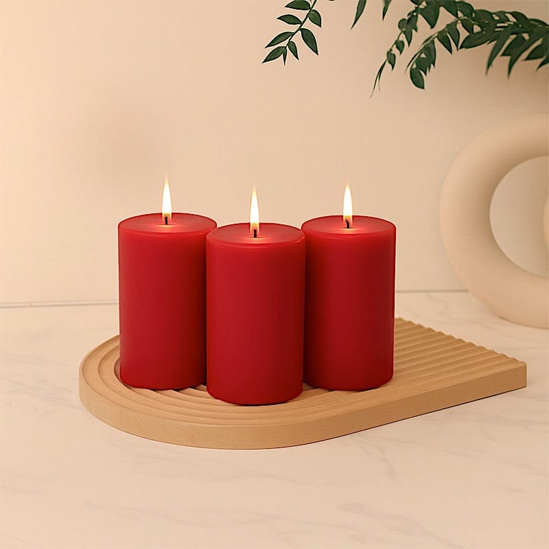 6 Dripless 3x6 in Round Unscented Pillar Candles