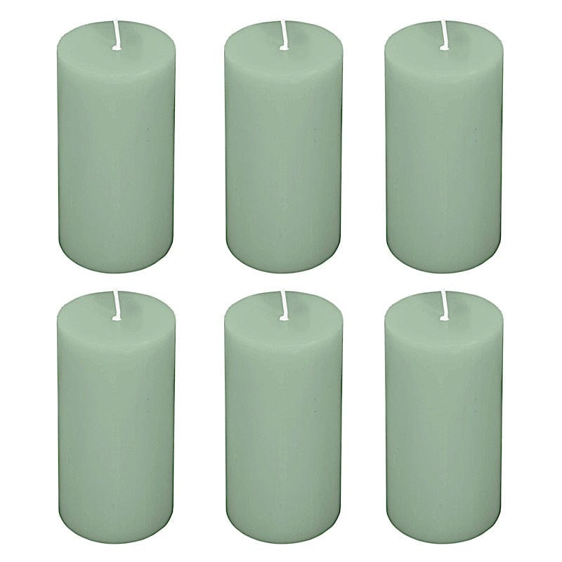 6 Dripless 3x6 in Round Unscented Pillar Candles