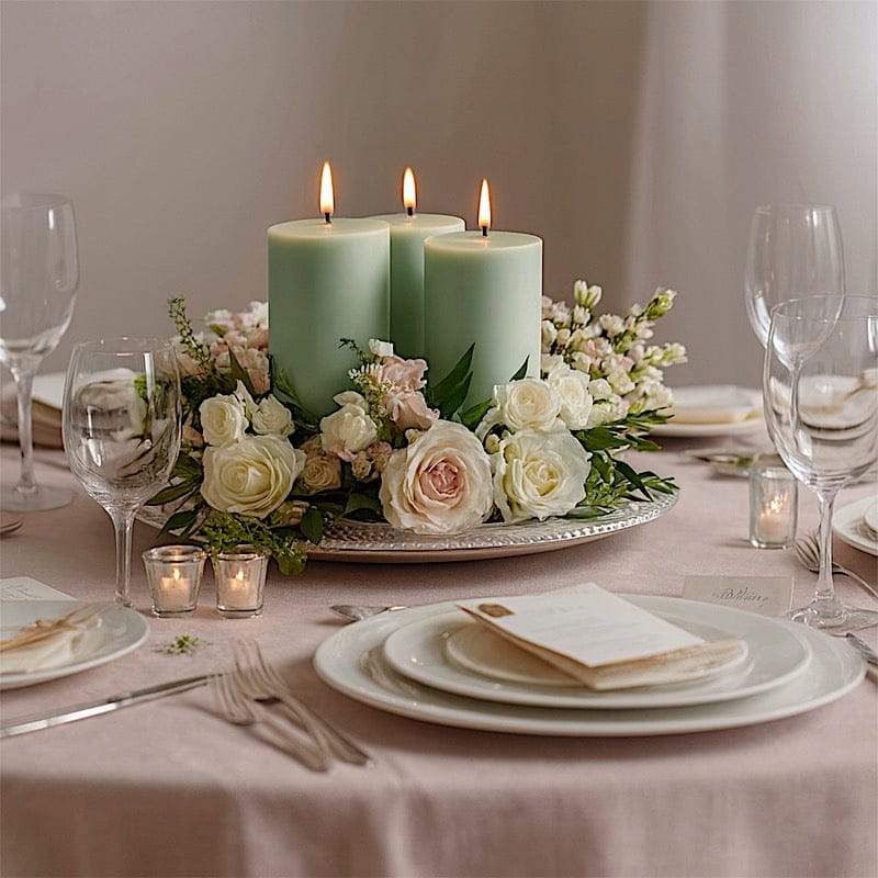 6 Dripless 3x6 in Round Unscented Pillar Candles