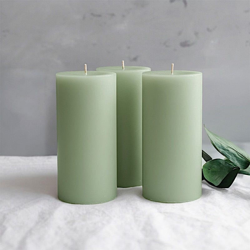6 Dripless 3x6 in Round Unscented Pillar Candles