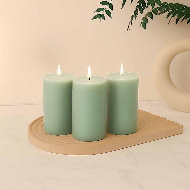 6 Dripless 3x6 in Round Unscented Pillar Candles