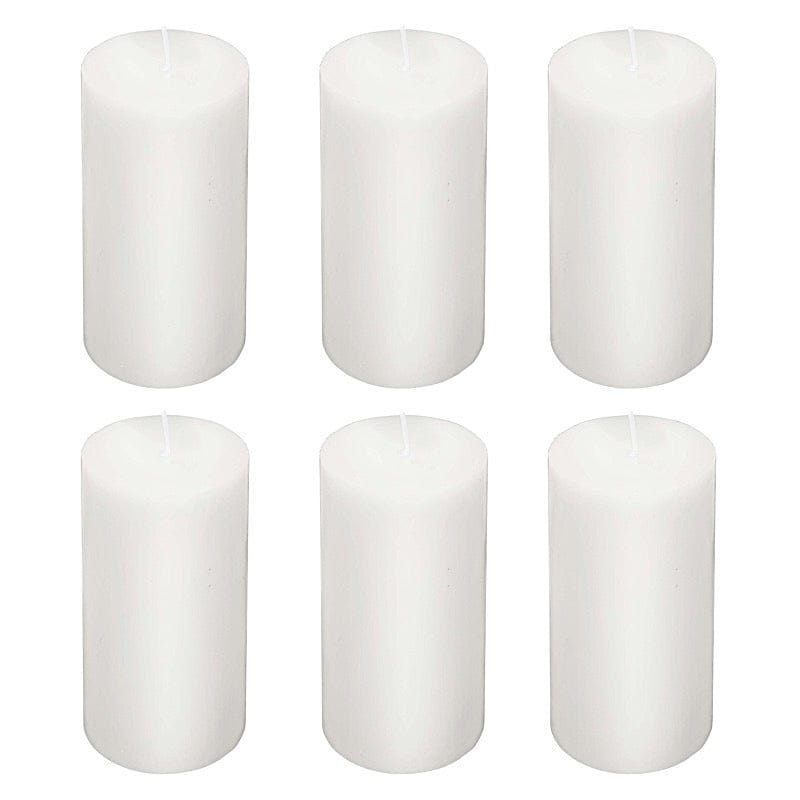 6 Dripless 3x6 in Round Unscented Pillar Candles